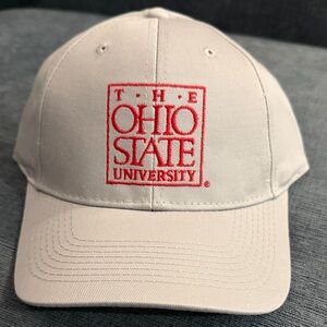 NWT Vintage Logo on Gray Cap with Red Embroidered Ohio State University